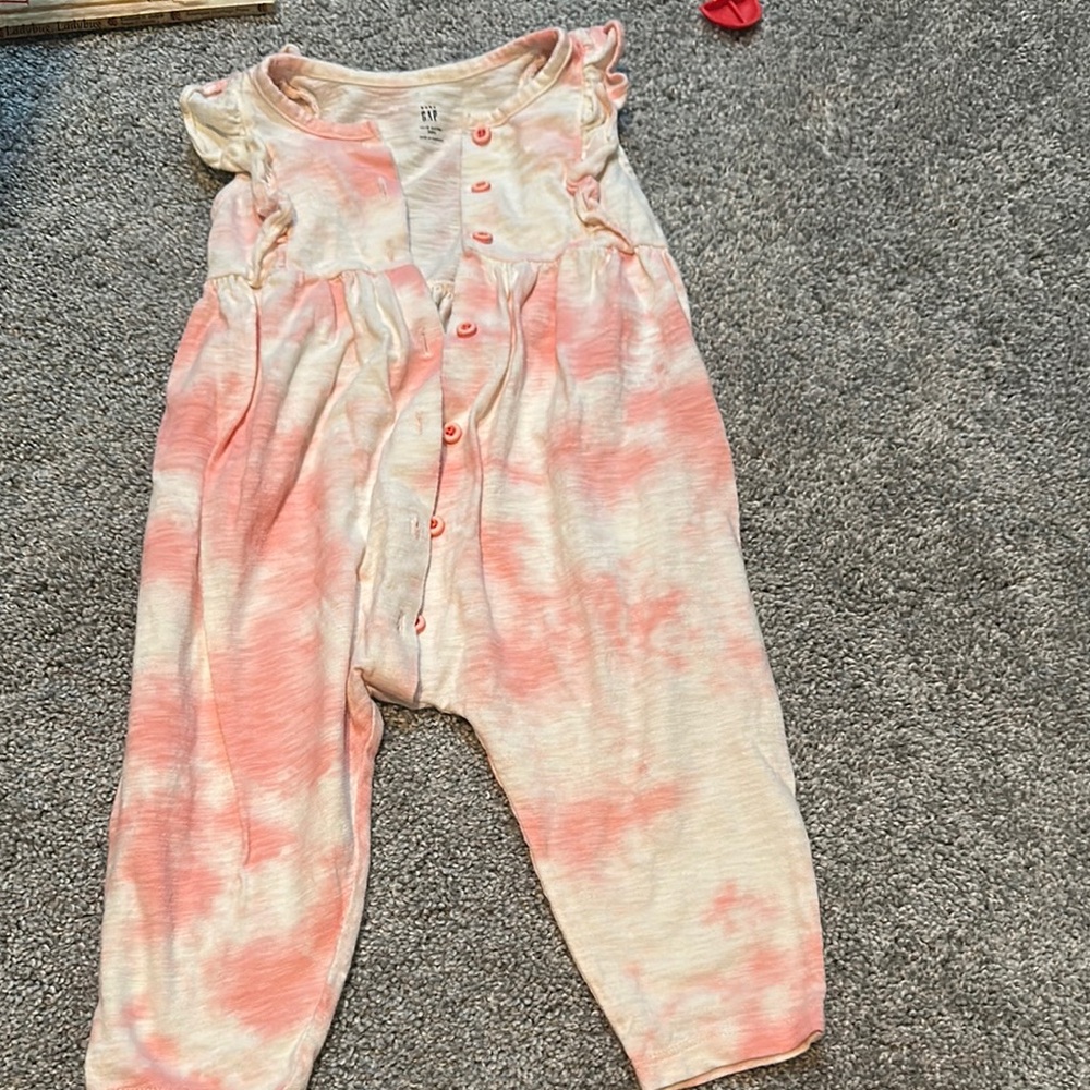 GAP Pink Tie-Dye Jumpsuit